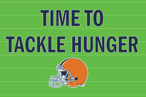Graphic stating 'Time to tackle hunger'