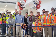 Facilities Management staff attend a ribbon cutting ceremony for the Health System's new emergency department