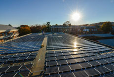 Solar array atop Ruffner Hall