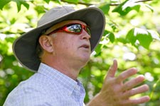 Jeff Sitler leads a tour of UVA's stormwater management system