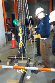 Facilities Management employees attend Hoist and Rigging training