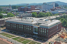 Aerial view of the Student Health and Wellness Center