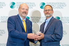 Paul Zmick receiving an award