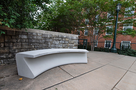 Memorial stone bench