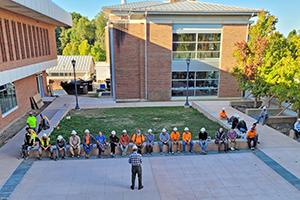 Teams across UVA participated in a Sept. 27 safety stand-down: UVA Wise Pippin/Wylie Hall renovation project