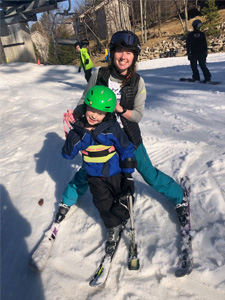 FM's Mary Beth Greer volunteers as an adaptive ski instructor with Therapeutic Adventures.