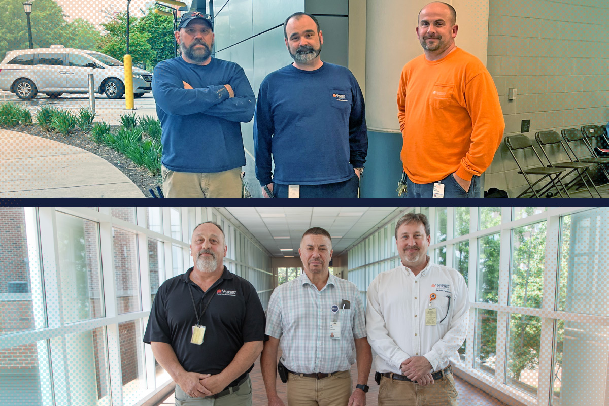 HSPP team members stand together in two group photos