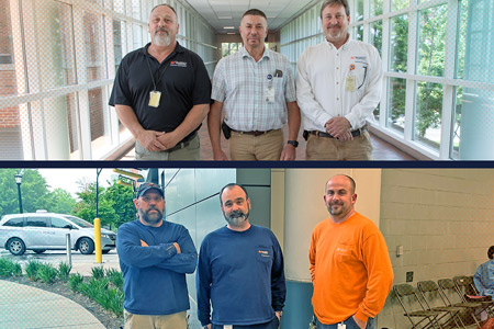 HSPP team members stand together in two group photos