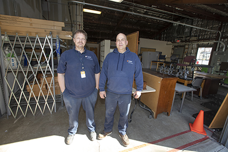 ReUSE Store Program Manager Glenn Shifflett and ReUSE Store Technician Pete Fearnley