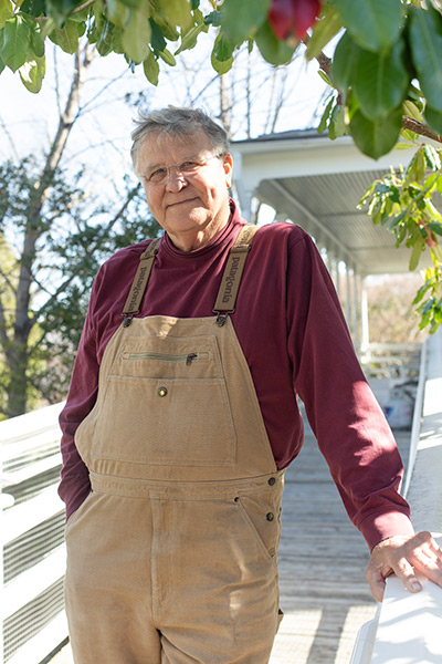 John Sauer with foliage in the foreground