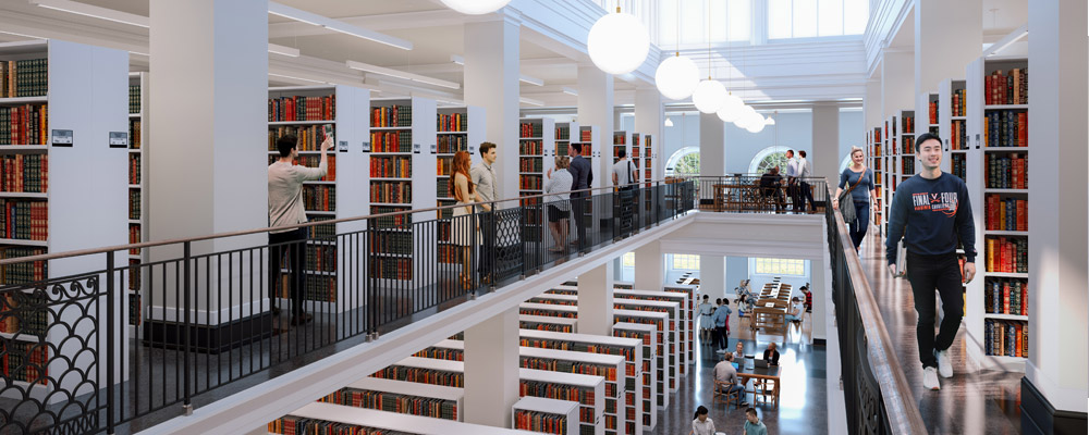 Alderman Library Renewal architect rendering