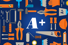 An illustrated collage of tools