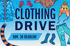 Clothing Drive, November 30 deadline