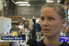 Apprentice Chelsea Short interviewed by C.B.S. 19