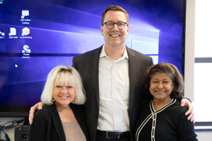 Sandra Smith and Vibha Buckingham pictured with Green Seal CEO Doug Gatlin