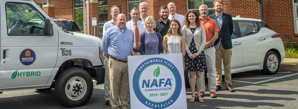 UVA Facilities Management employees who assisted with the department earning the Sustainable Fleet Accreditation included Michael Duffy, Mark Stanis, Don Sundgren, John Jordan, Mark Webb, Ken Moyers, Jesse Warren, Jamie Joyner, Cheryl Gomez, Emily Saul and Jess Wenger.