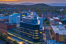 Aerial view of the new wing of University Hospital