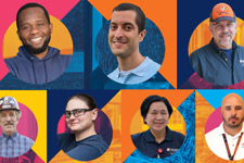 A grid of several FM employees' headshots