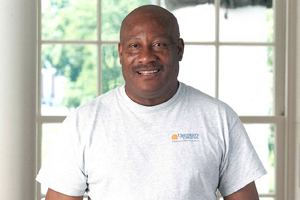 Frank Hill in a Facilities Management t-shirt