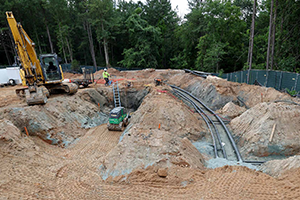 Construction site for Fontaine Research Park energy plant