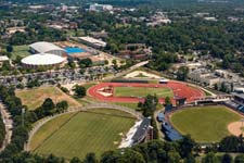 Birds-eye view of Athletics grounds