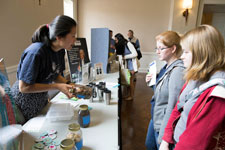 Demonstrator and Earth Day Expo attendees