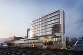 Architectural rendering of the new University Hospital Expansion project