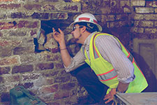 James Zehmer, project manager, in the basement of Hotel A