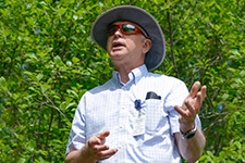 Jeff Sitler speaking outdoors