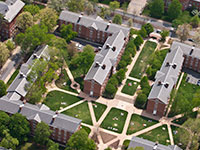 Aerial view of McCormick Road Residence Halls