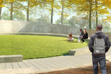 Illustration of memorial to enslaved laborers