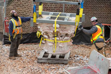 First old capital being removed from Rotunda