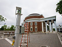 Rotunda with laser in foreground