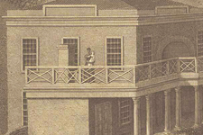 antique illustration of slave woman holding white child