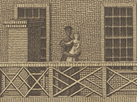 Female slave with white child, detail from B. Tanner engraving, 1827, Albert and Shirley Small Special Collections Library
