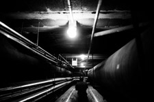 View down a tunnel on UVA Grounds