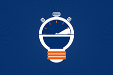 Stopwatch and lightbulb graphic