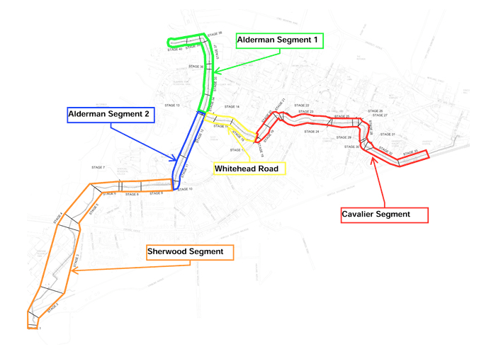 Map of 35 kV Ductbank project