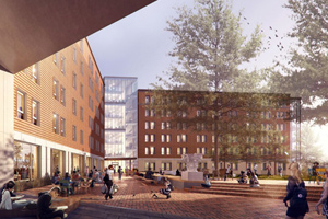 Architectural rendering of the Upper Class Housing project