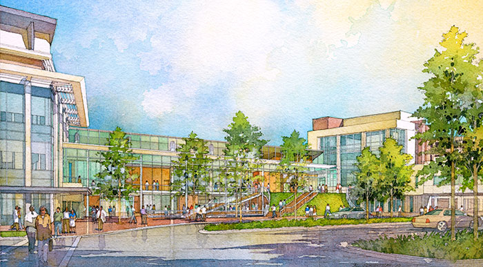 Health System Education Resource Center architect rendering