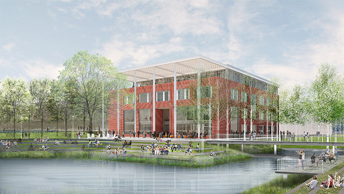 Architect rendering of the Data Science Facility