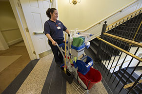 Custodial staff member at Bavaro Hall