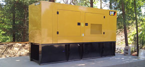 New generator installed on concrete pad