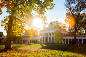 Academical Village during the fall