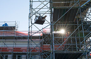 Old Cabell Hall under renovation