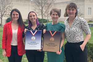 Office of Sustainability display awards UVA received at Governor's Environmental Excellence Awards