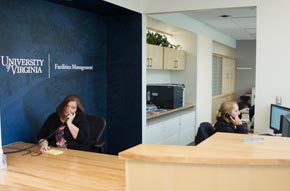 Customer Support Center employees talking with clients on phone